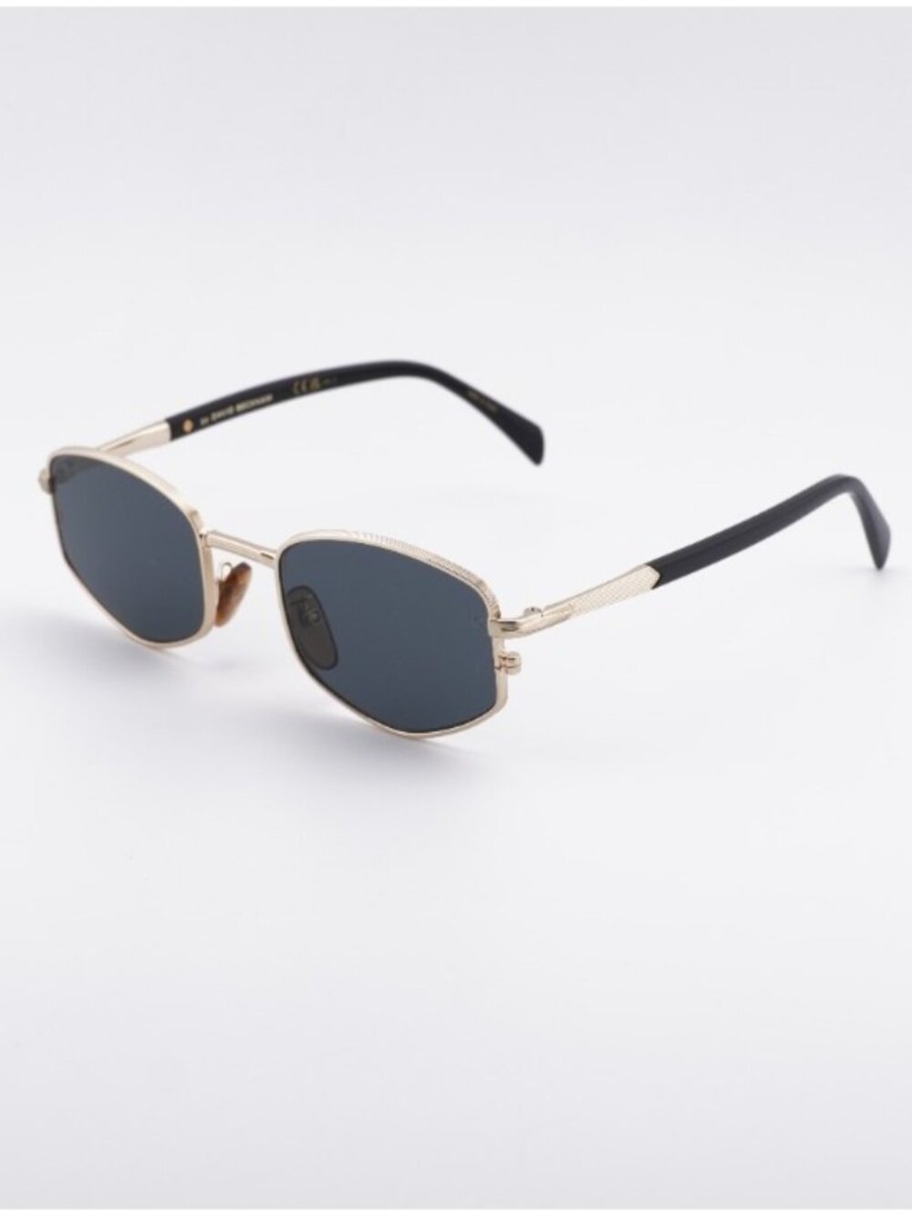 David Beckham DB 1129/S 0RHL IR Sunglasses Gold Geometric Frame, Grey Lenses